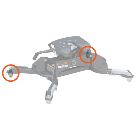 CURT 19204 Replacement 5th Wheel Puck System Anchors for Ram (Small, Fits 16021, 16022)