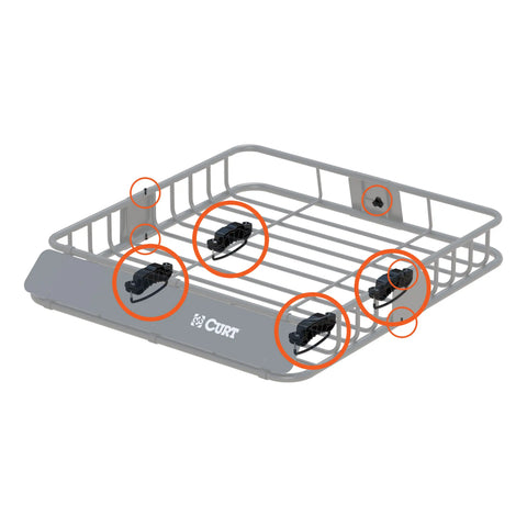 CURT 19231 - Replacement 18115 Hardware for Roof Rack Cargo Carrier
