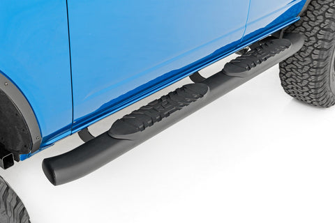 Oval Nerf Step | 4-Door | Black | Ford Bronco 4WD (2021-2025)