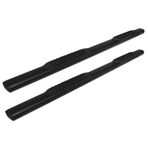 Raptor Series 2004-0143BT - 5 In Oval Style Slide Track Running Boards Black Textured Aluminum 07-21 Toyota Tundra CrewMax Cab