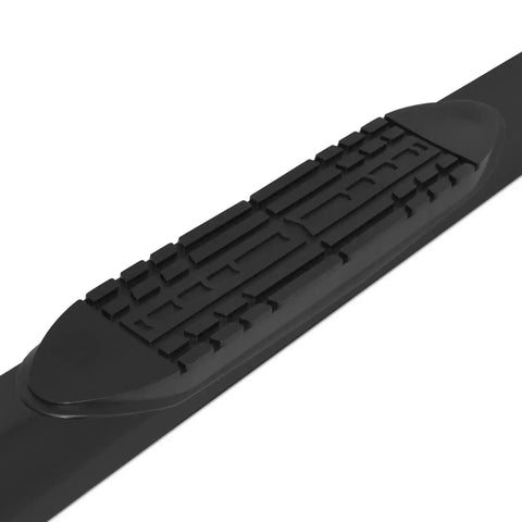 Raptor Series 2004-0378BT - 5 In Oval Style Slide Track Running Boards Black Textured Aluminum 05-23 Toyota Tacoma Double Cab
