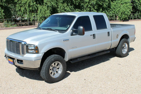 Raptor Series 2003-0343BT - 5 In Oval Style Slide Track Running Boards Black Textured Aluminum 99-16 Ford F-250/F-350 Super Duty SuperCab