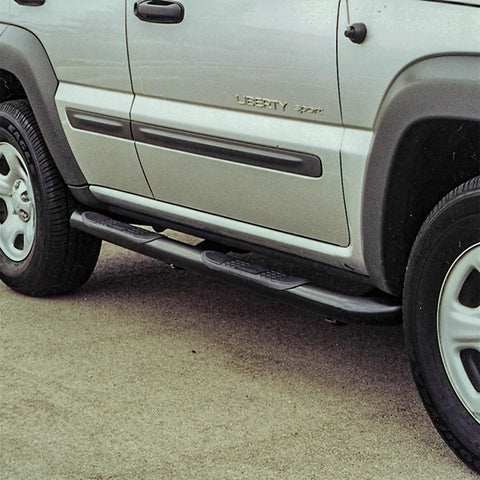 ARIES 201002 - 3 Round Black Steel Side Bars, Select Jeep Liberty