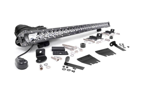 LED Light Kit | Hood Mount | 30" Chrome Single Row | Jeep Gladiator JT/Wrangler JL (18-24)