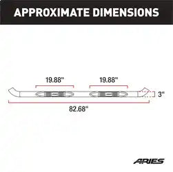 ARIES 202006 - 3 Round Black Steel Side Bars, Select Toyota Tundra