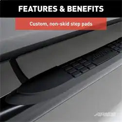 ARIES 202006 - 3 Round Black Steel Side Bars, Select Toyota Tundra