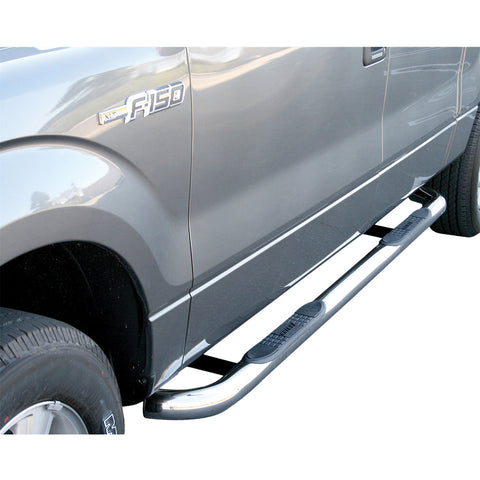 ARIES 203039-2 - 3 Round Polished Stainless Side Bars, Select Ford F-150