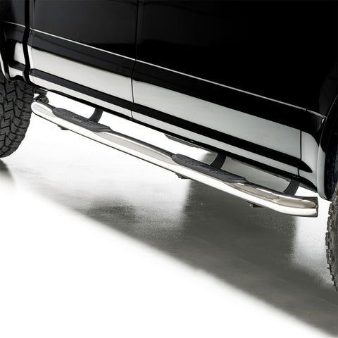 ARIES 203043-2 - 3 Round Polished Stainless Side Bars, Select Ford F-150, F-250, F-350