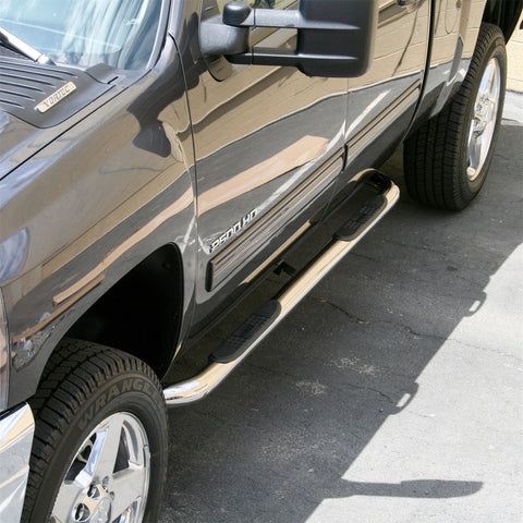ARIES 204009-2 - 3 Round Polished Stainless Side Bars, Select Silverado, Sierra 1500, 2500, 3500