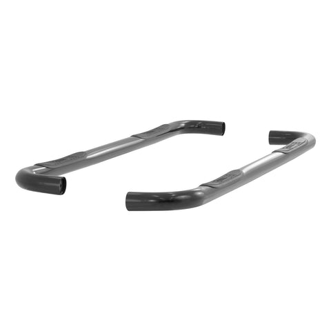 ARIES 204013 - 3 Round Black Steel Side Bars, Select Silverado, Sierra 1500, 2500, 3500 HD