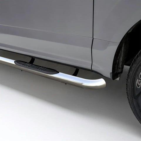 ARIES 204053-2 - 3 Round Polished Stainless Side Bars, Select Chevy Silverado, GMC Sierra 1500