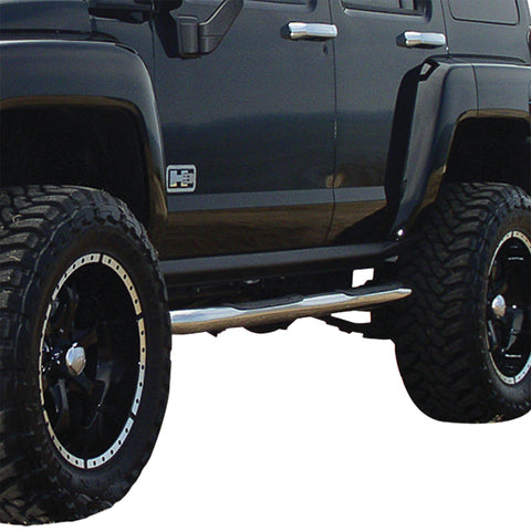 ARIES 204076-2 - 3 Round Polished Stainless Side Bars, Select Hummer H3
