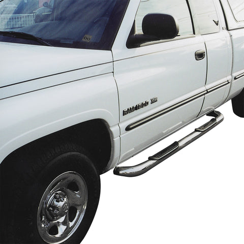 ARIES 205003-2 - 3 Round Polished Stainless Side Bars, Select Dodge Ram 1500