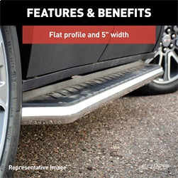 ARIES 2051025 - AeroTread 5 x 70 Polished Stainless Running Boards, Select Toyota 4Runner