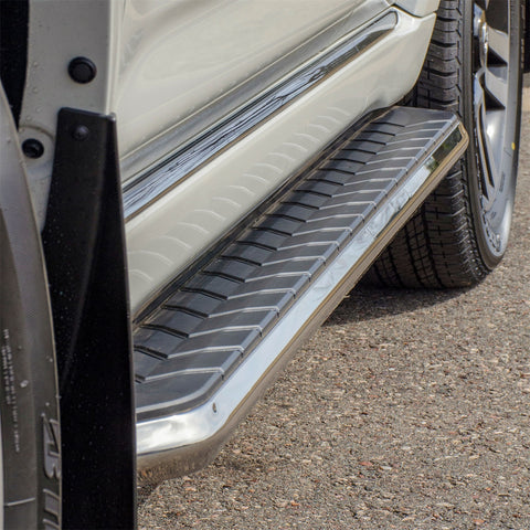 ARIES 2051030 - AeroTread 5 x 76 Polished Stainless Running Boards, Select Enclave, Traverse