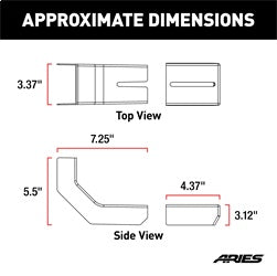 ARIES 2055160 - VersaTrac Running Board Bracket Covers, 6-Pack