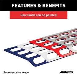 ARIES 2055192 - AdvantEDGE Paintable Cover Plate for Bull Bars without LEDs