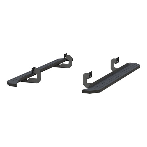 ARIES 2055517 - RidgeStep 6-1/2 x 75 Black Steel Running Boards, Select Ford F-150