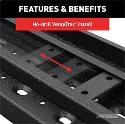 ARIES 2055529 - RidgeStep 6-1/2 x 53 Black Steel Running Boards, Select Silverado, Sierra