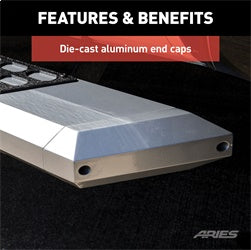 ARIES 2055891 - AdvantEDGE 5-1/2 x 91 Chrome Aluminum Side Bars (No Brackets)