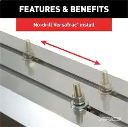 ARIES 2055991 - AdvantEDGE 5-1/2 x 91 Black Aluminum Side Bars (No Brackets)