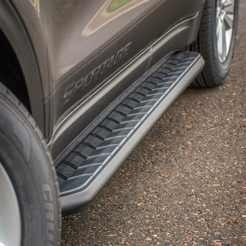 ARIES 2061030 - AeroTread 5 x 76 Black Stainless Running Boards, Select Enclave, Traverse