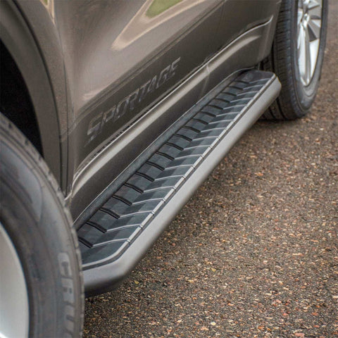 ARIES 2061038 - AeroTread 5 x 73 Black Stainless Running Boards, Select Nissan Pathfinder