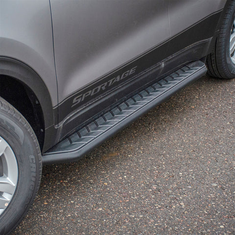 ARIES 2061039 - AeroTread 5 x 67 Black Stainless Running Boards, Select Sportage, Tucson