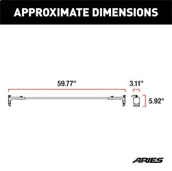 ARIES 2070450 - Jeep Roof Rack Crossbars for Wrangler JK (2-Pack)