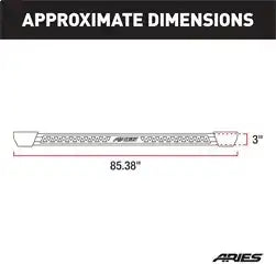ARIES 2074110 - Rocker Step Running Boards, Select Dodge, Ram 1500, 2500, 3500