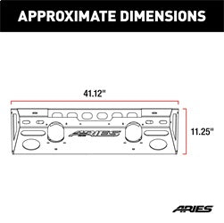 ARIES 2081000 - TrailChaser Jeep Wrangler JK Steel Front Bumper Center Section
