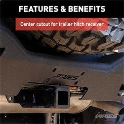 ARIES 2081020 - TrailChaser Jeep Wrangler JK Steel Rear Bumper Center Section