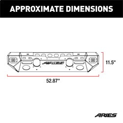 ARIES 2082044 - TrailChaser Jeep Wrangler JK Aluminum Front Bumper (Option 5)