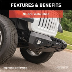 ARIES 2082044 - TrailChaser Jeep Wrangler JK Aluminum Front Bumper (Option 5)