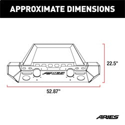 ARIES 2082051 - TrailChaser Jeep Wrangler JK Steel Front Bumper (Option 2)