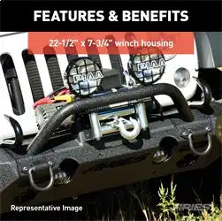 ARIES 2082052 - TrailChaser Jeep Wrangler JK Aluminum Front Bumper (Option 6)