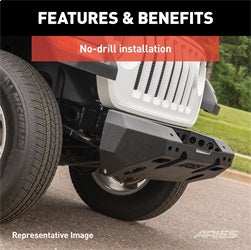 ARIES 2082052 - TrailChaser Jeep Wrangler JK Aluminum Front Bumper (Option 6)