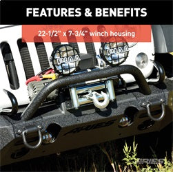 ARIES 2082054 - TrailChaser Jeep Wrangler JK Aluminum Front Bumper (Option 4)