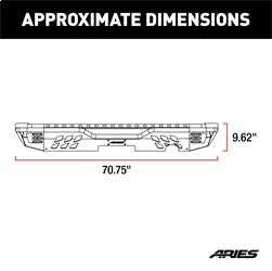 ARIES 2082061 - TrailChaser Jeep Wrangler JK Aluminum Rear Bumper with LED Lights