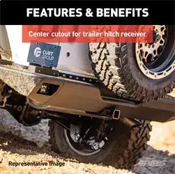 ARIES 2082080 - TrailChaser Black Steel Jeep Wrangler JL Rear Bumper