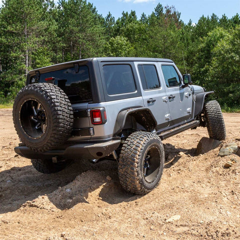 ARIES 2082080 - TrailChaser Black Steel Jeep Wrangler JL Rear Bumper