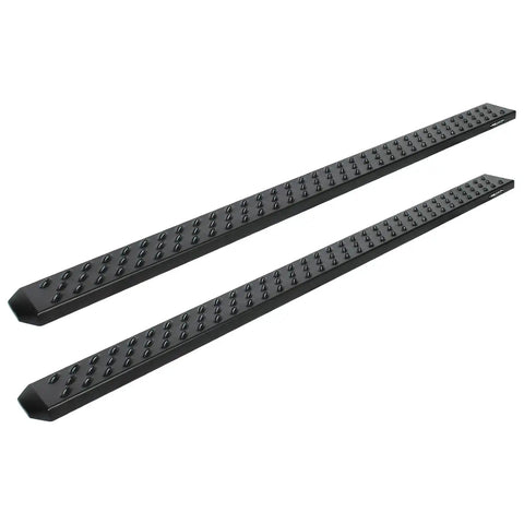 Raptor Series 2104-0133BT - 6.5 In Sawtooth Slide Track Running Boards Black Textured Aluminum 22-24 Toyota Tundra Double Cab