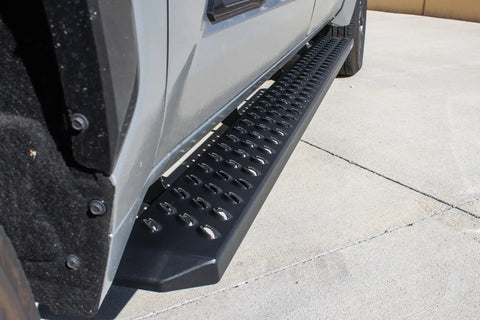Raptor Series 2104-0142BT - 6.5 In Sawtooth Slide Track Running Boards Black Textured Aluminum 22-24 Toyota Tundra CrewMax Cab