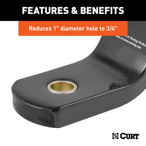 CURT 21100 Trailer Ball Reducer Bushing (From 1 to 3/4 Stem)
