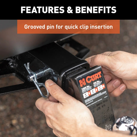 CURT 21505 - 5/8in. Hitch Pin with Groove (2in. Receiver Zinc Packaged)