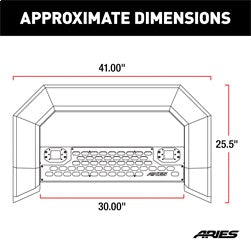 ARIES 2153102 - AdvantEDGE 5-1/2 Chrome Aluminum Bull Bar with Lights, Select Ford Super Duty