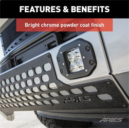 ARIES 2155100 - AdvantEDGE 5-1/2 Chrome Aluminum Bull Bar with Lights, Select Dodge, Ram 1500