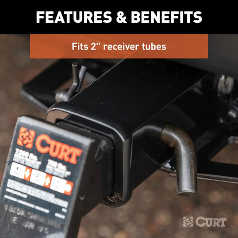 CURT 21579 5/8 Hitch Pin (2 Receiver, Black, Packaged)