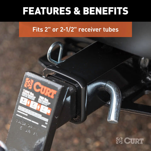 CURT 21581 5/8 Hitch Pin (2 or 2-1/2 Receiver, Zinc, Packaged)