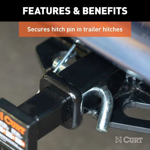 CURT 21601 Trailer Hitch Clip for 1/2 or 5/8-Inch Pin